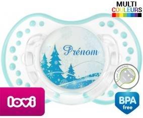 Sapin bleu + prénom: Sucette LOVI Dynamic-su7.fr