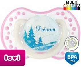 Sapin bleu + prénom: Sucette LOVI Dynamic-su7.fr
