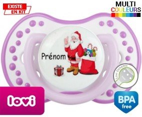 Père noël et cadeau + prénom: Sucette LOVI Dynamic-su7.fr