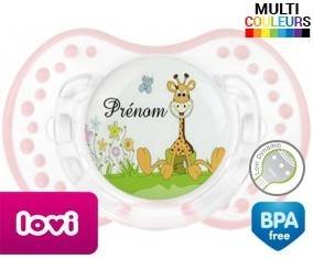 Girafe style2 + prénom: Sucette LOVI Dynamic-su7.fr