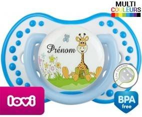 Girafe style2 + prénom: Sucette LOVI Dynamic-su7.fr
