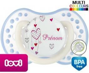 Coeur tendresse + prénom: Sucette LOVI Dynamic-su7.fr