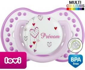 Coeur tendresse + prénom: Sucette LOVI Dynamic-su7.fr