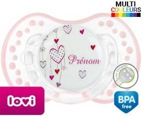 Coeur tendresse + prénom: Sucette LOVI Dynamic-su7.fr