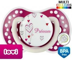 Coeur tendresse + prénom: Sucette LOVI Dynamic-su7.fr