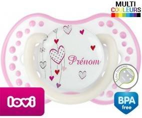 Coeur tendresse + prénom: Sucette LOVI Dynamic-su7.fr