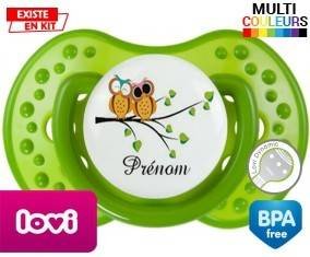 Hibou style2 + prénom : Tétine LOVI Dynamic personnalisée