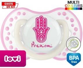 Main de fatma rose + prénom: Sucette LOVI Dynamic-su7.fr