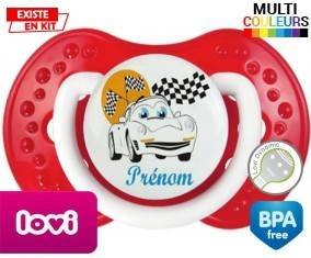 Voiture (garçon) + prénom: Sucette LOVI Dynamic-su7.fr