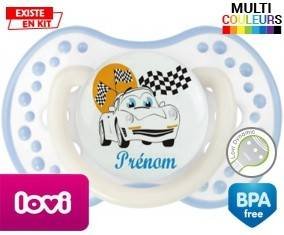 Voiture (garçon) + prénom: Sucette LOVI Dynamic-su7.fr