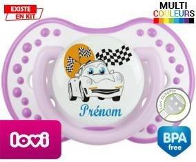 Voiture (garçon) + prénom: Sucette LOVI Dynamic-su7.fr