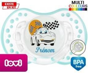 Voiture (garçon) + prénom: Sucette LOVI Dynamic-su7.fr