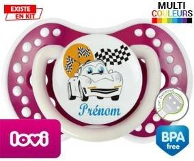 Voiture (garçon) + prénom: Sucette LOVI Dynamic-su7.fr