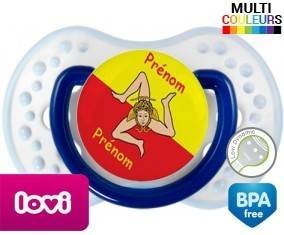 Drapeau sicile + prénom: Sucette LOVI Dynamic-su7.fr