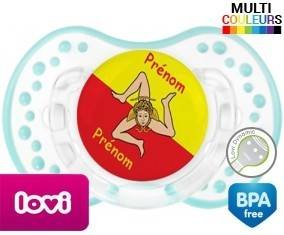 Drapeau sicile + prénom: Sucette LOVI Dynamic-su7.fr
