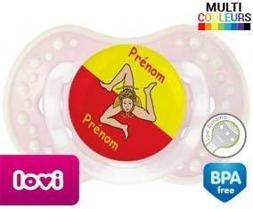 Drapeau sicile + prénom: Sucette LOVI Dynamic-su7.fr