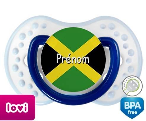 Drapeau jamaïque + prénom: Sucette LOVI Dynamic-su7.fr