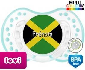 Drapeau jamaïque + prénom: Sucette LOVI Dynamic-su7.fr