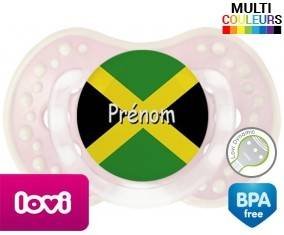 Drapeau jamaïque + prénom: Sucette LOVI Dynamic-su7.fr