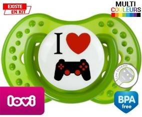 Tetine I love jeu video embout LOVI Dynamic personnalisée