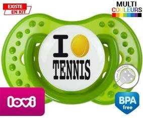 I love tennis : Sucette LOVI Dynamic personnalisée