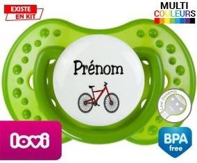 Vélo + prénom : Sucette LOVI Dynamic personnalisée