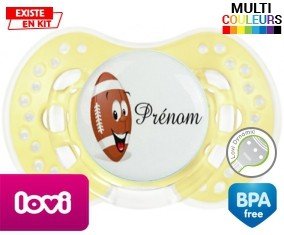 Rugby ballon + prénom: Sucette LOVI Dynamic-su7.fr