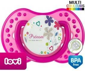 Fleur + prénom: Sucette LOVI Dynamic-su7.fr