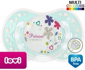 Fleur + prénom: Sucette LOVI Dynamic-su7.fr