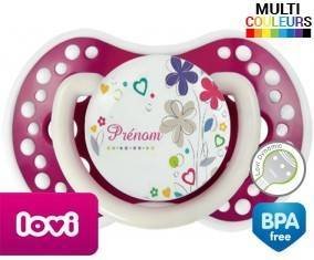 Fleur + prénom: Sucette LOVI Dynamic-su7.fr