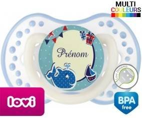 Baleine + prénom: Sucette LOVI Dynamic-su7.fr