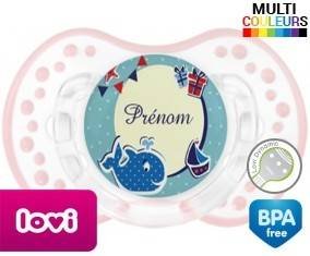 Baleine + prénom: Sucette LOVI Dynamic-su7.fr