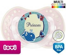 Baleine + prénom: Sucette LOVI Dynamic-su7.fr