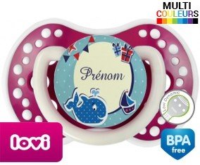 Baleine + prénom: Sucette LOVI Dynamic-su7.fr