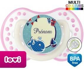 Baleine + prénom: Sucette LOVI Dynamic-su7.fr