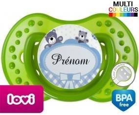 Oursons + prénom : Sucette LOVI Dynamic personnalisée