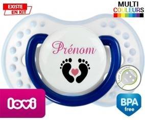 Pied cœur (fille) + prénom : Tétine LOVI Dynamic