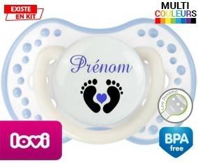 Pied cœur (garçon) + prénom : Sucette LOVI Dynamic