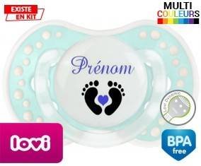 Pied cœur (garçon) + prénom: Sucette LOVI Dynamic-su7.fr