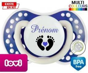 Pied cœur (garçon) + prénom: Sucette LOVI Dynamic-su7.fr