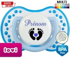 Pied cœur (garçon) + prénom: Sucette LOVI Dynamic-su7.fr