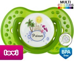 Tetine Vacance + prénom embout LOVI Dynamic personnalisée