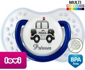 Voiture de police style2 + prénom: Sucette LOVI Dynamic-su7.fr