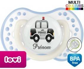 Voiture de police style2 + prénom: Sucette LOVI Dynamic-su7.fr