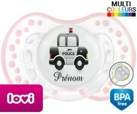Voiture de police style2 + prénom: Sucette LOVI Dynamic-su7.fr
