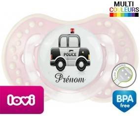 Voiture de police style2 + prénom: Sucette LOVI Dynamic-su7.fr