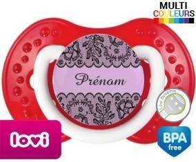 Dentelle + prénom: Sucette LOVI Dynamic-su7.fr