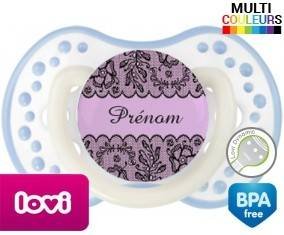Dentelle + prénom: Sucette LOVI Dynamic-su7.fr