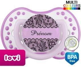 Dentelle + prénom: Sucette LOVI Dynamic-su7.fr