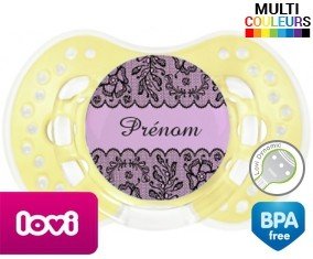 Dentelle + prénom: Sucette LOVI Dynamic-su7.fr